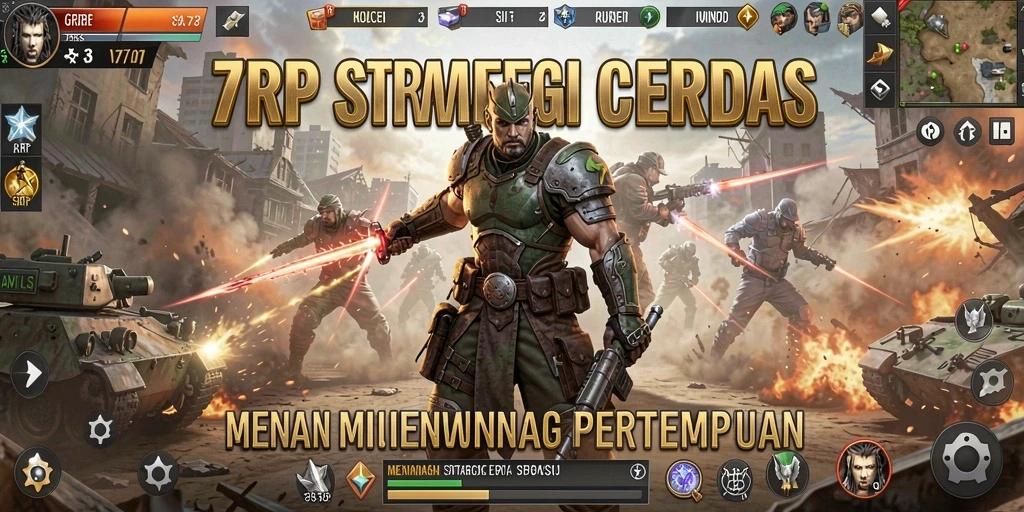 Tampilan gameplay strategi yang menegangkan di 77RP.