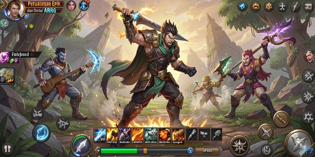 Tampilan gameplay ARPG yang menarik dan seru.