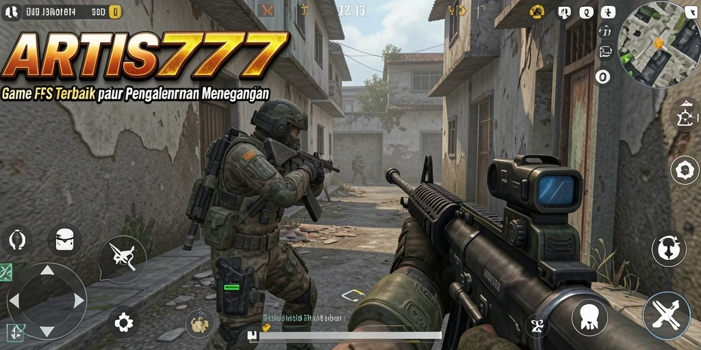 Tampilan gameplay menegangkan dari ARTIS777 dengan aksi FPS yang intens.