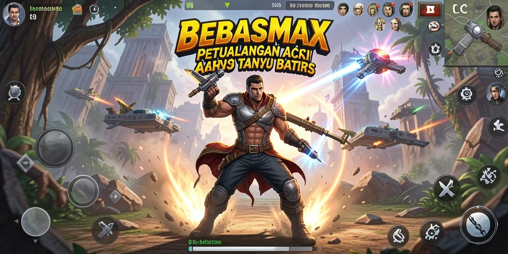 Tampilan gameplay BEBASMAX yang penuh aksi dan petualangan.