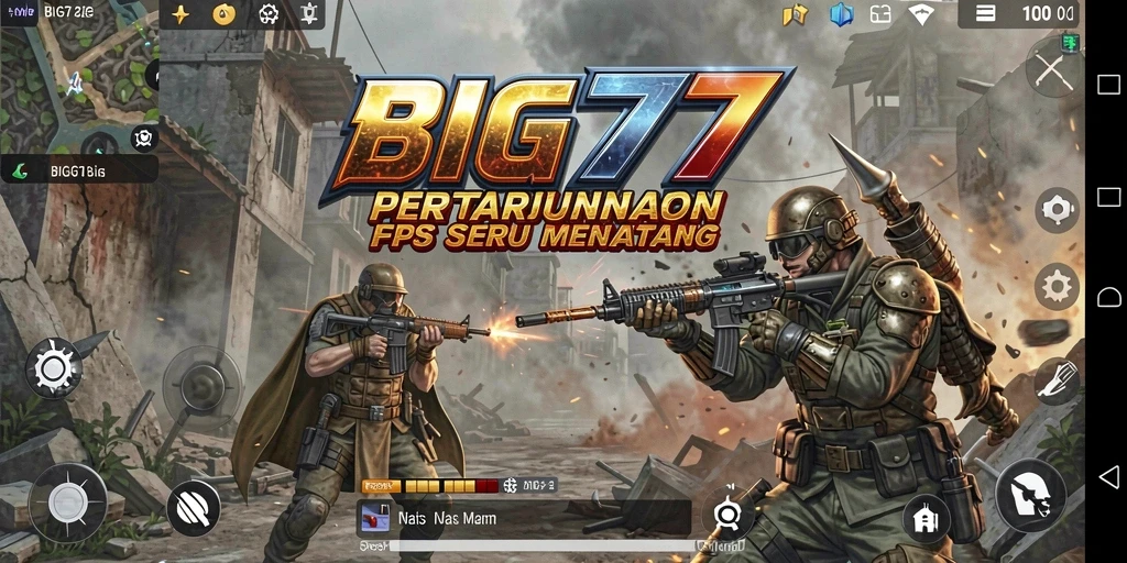 Tampilan gameplay laga FPS yang menegangkan dari BIG77.