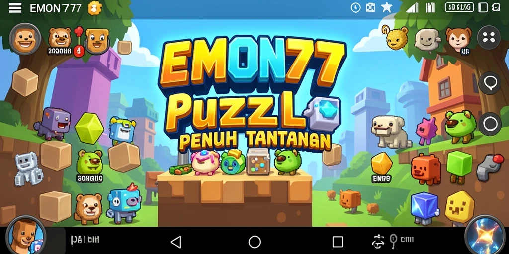 Tampilan gameplay menarik dari EMON77 dengan berbagai teka-teki yang menantang.