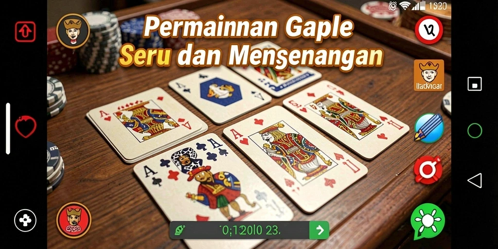 Tampilan gameplay seru dalam FO8 permainan Gaple