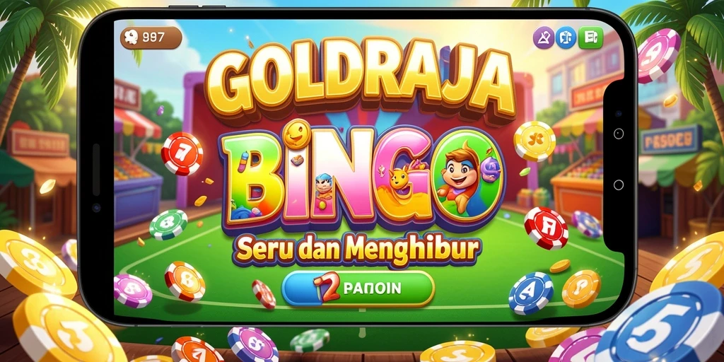 Tampilan gameplay GOLDRAJA yang penuh warna dan interaktif.