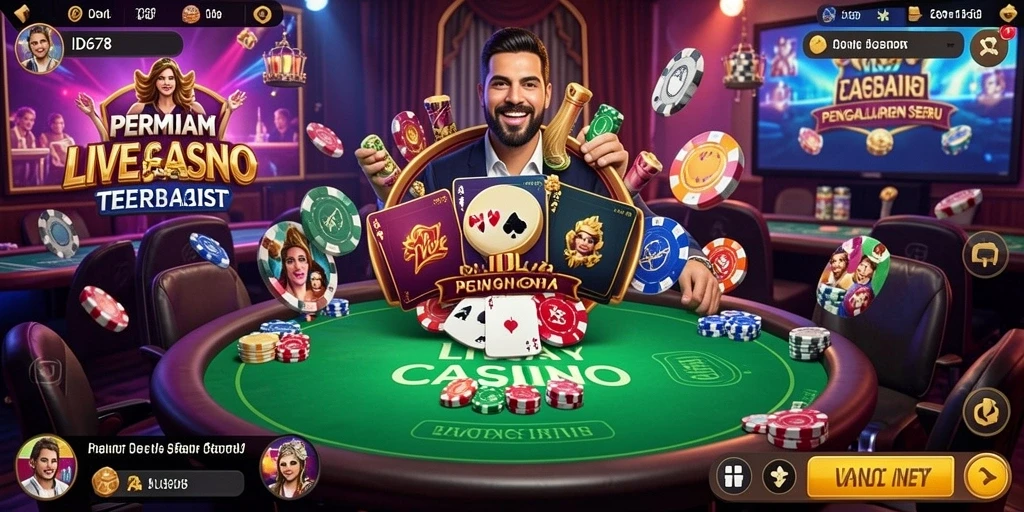 Tampilan gameplay Live Casino yang mendebarkan dan interaktif di ID678.