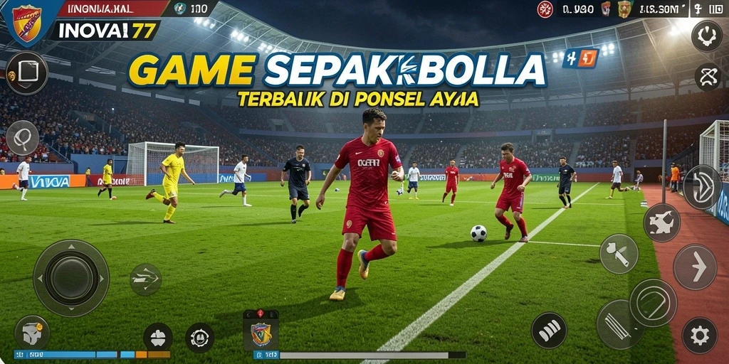 Screenshot INOVA77 menunjukkan aksi menegangkan dalam pertandingan sepak bola.
