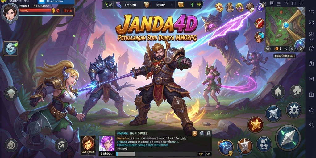 Tampilan gameplay JANDA4D yang menakjubkan dan penuh aksi.