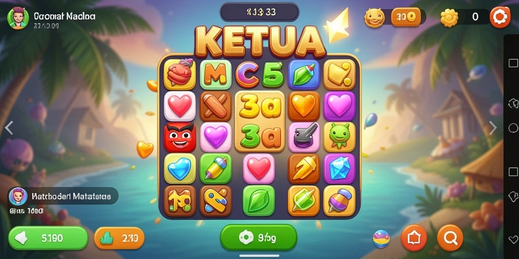 Tampilan gameplay KETUA yang seru dan penuh warna.