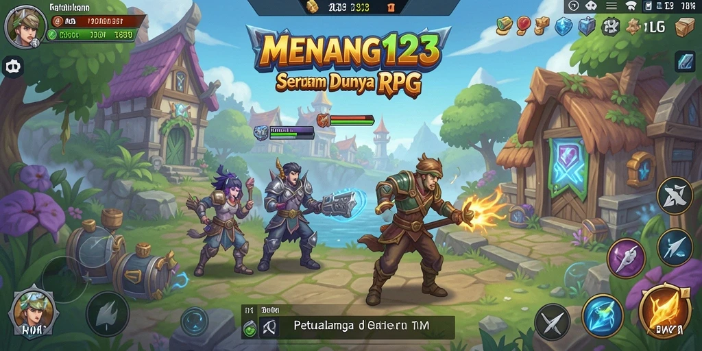 Screenshot MENANG123 menunjukkan aksi pertarungan yang mendebarkan dalam RPG.