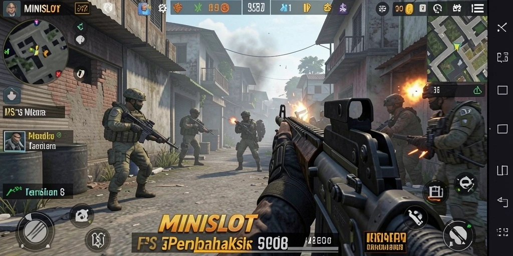 Tampilan gameplay intens dari MINISLOT yang penuh aksi.