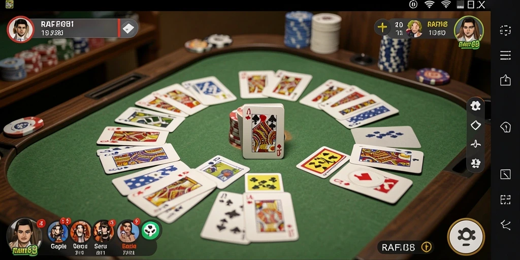 Tampilan seru gameplay Gaple di RAFI88