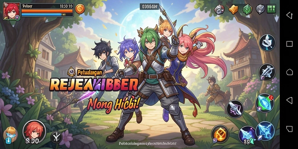 Tampilan gameplay menakjubkan di REJEKIBET dengan karakter Anime yang dinamis.
