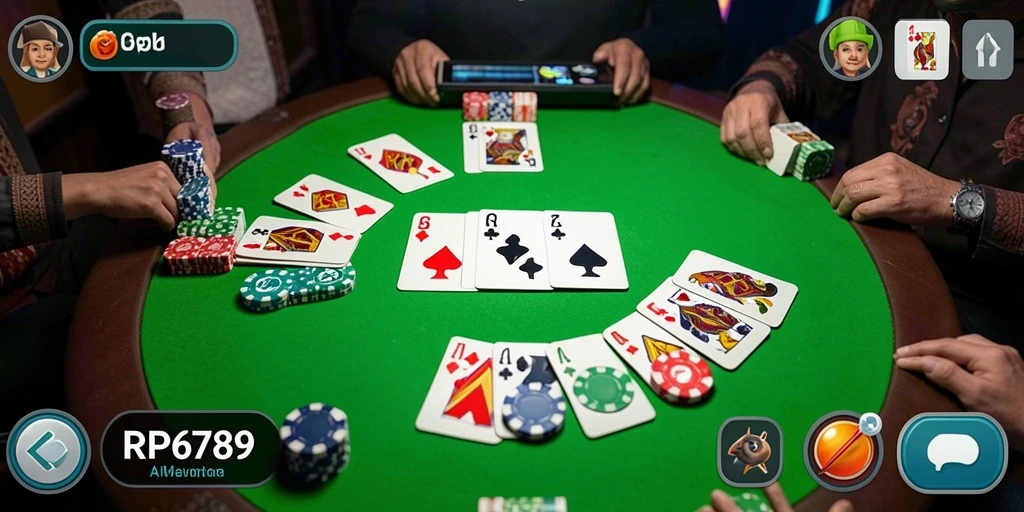 Tampilan gameplay Gaple yang menarik dan dinamis.