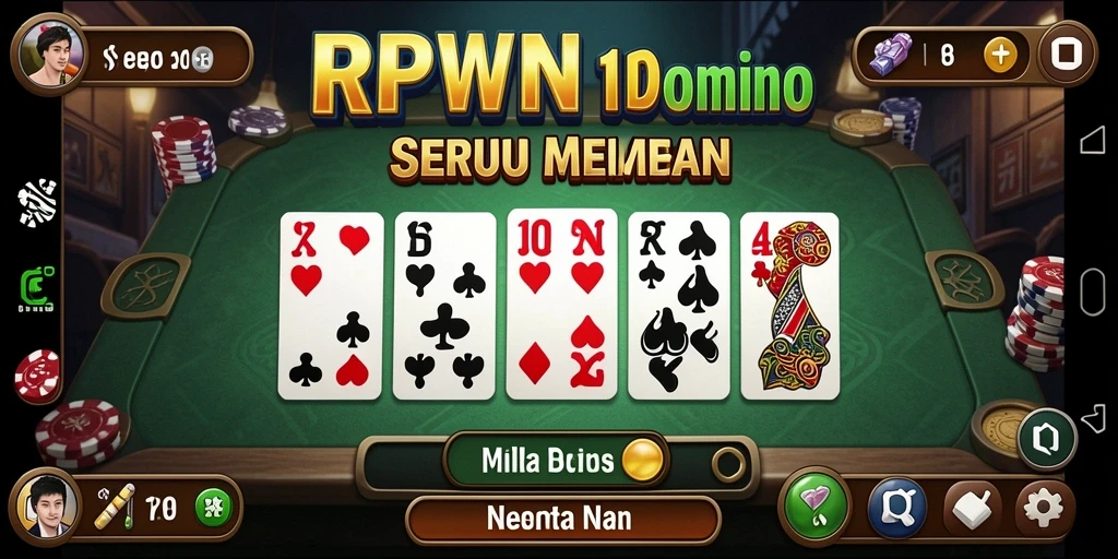Tampilan gameplay RPWIN1 dengan domino yang menarik dan interaktif.