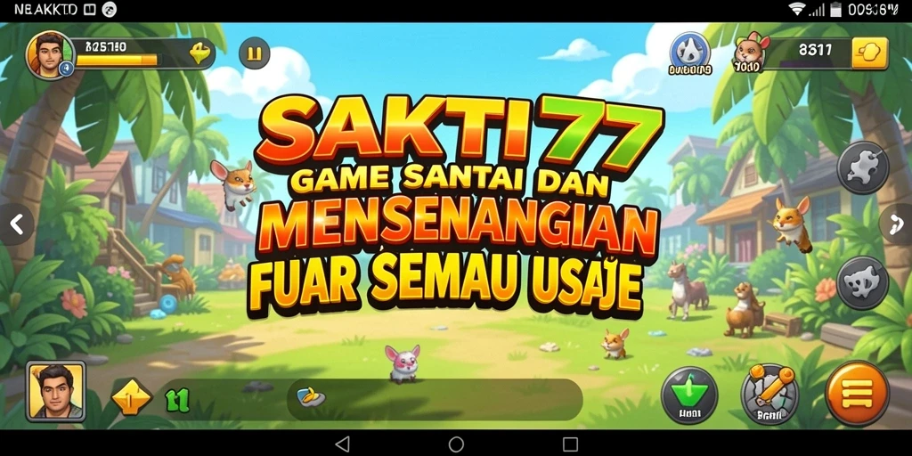 Screenshot utama SAKTI77 menampilkan gameplay seru dan penuh warna.