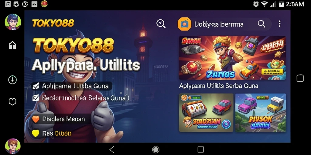 Tampilan antarmuka TOKYO88 yang sederhana dan fungsional.